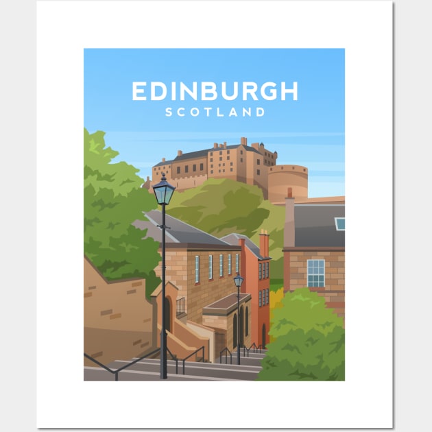 Edinburgh Castle, Scotland Wall Art by typelab